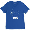 jaws chalk board movie licensed cotton blend adult V-Neck Tee
