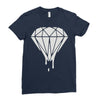 dripping diamond Ladies Fitted T-Shirt