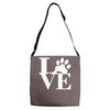 love paw sticker vinyl decal Adjustable Strap Totes