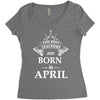 the best teachers are born in april Women's Triblend Scoop T-shirt