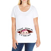 June Peeking Out Asian Baby Girl Ladies Curvy T-Shirt
