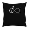 infinity knot anchor rope Throw Pillow