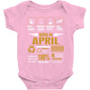 Born April  Multitasking Problem Solving Tees Baby Onesie