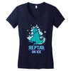 reptar on ice Women's V-Neck T-Shirt