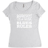 blues rules Women's Triblend Scoop T-shirt