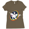 narwhal rainbow stormtrooper Ladies Fitted T-Shirt