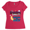 grandma moon&amp;back Women's Triblend Scoop T-shirt