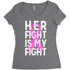 her fight is my fight Women's Triblend Scoop T-shirt