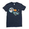 astronaut dog Ladies Fitted T-Shirt
