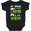 my broom broke! so now i nurse Baby Bodysuit