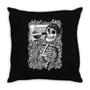 boombox skull Throw Pillow