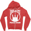 this is my peace sign Zipper Hoodie