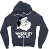 santa claus where my house at Zipper Hoodie