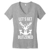 let's get blitzened 1 Women's V-Neck T-Shirt