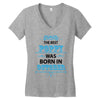 The Best Poppy Was Born In October Women's V-Neck T-Shirt