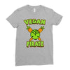 vegan pirate Ladies Fitted T-Shirt