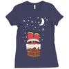 christmas chimney Ladies Fitted T-Shirt