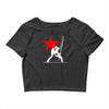 he clash inspired long sleeve Crop Top