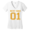1 best dad Women's V-Neck T-Shirt
