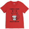 RIGHT MEOW BEER CAT V-Neck Tee