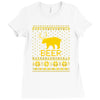 ugly sweater party beer bear funny Ladies Fitted T-Shirt