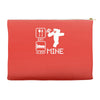 eat sleep mine funny Accessory Pouches