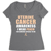 Uterine Cancer Awareness I Wear Peach For Some Special To Me Women's Triblend Scoop T-shirt