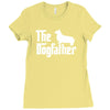 the dogfather pembroke welsh corgi white Ladies Fitted T-Shirt