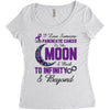 i love someone with pancreatic cancer to the moon &amp; back to infınıty Women's Triblend Scoop T-shirt