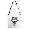 beware i bite Adjustable Strap Totes