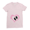 Custom baby girl name maternity design Ladies Fitted T-Shirt