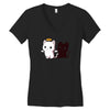 purr evil 2 Women's V-Neck T-Shirt