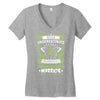 Never Underestimate The Strength Of A Lymphoma Cancer Warrior Women's V-Neck T-Shirt