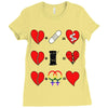 ls lesbian full heart Ladies Fitted T-Shirt