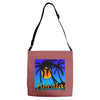 florida palm trees sunset Adjustable Strap Totes