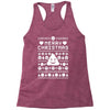 funny ugly christmas smiley emoticon Racerback Tank
