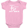don't touch my bike funy Baby Onesie