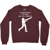 alternatives to war play cricket batting anti war stencil tour Crewneck Sweatshirt