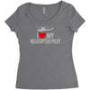 i' love my helicopter pilot Women's Triblend Scoop T-shirt