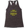 i went outside once Racerback Tank