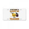 nothing scares me i'm a teacher License Plate