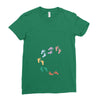 Baby Colorful Foot Ladies Fitted T-Shirt