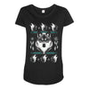 merry wolfmas Maternity Scoop Neck T-shirt
