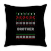 ugly christmas brother Throw Pillow