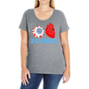 i heart zombies scary eye bloody heart halloween Ladies Curvy T-Shirt