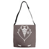 pixel tuxedo Adjustable Strap Totes