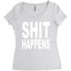 shit happens Women's Triblend Scoop T-shirt