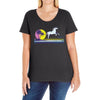 unicorn beach Ladies Curvy T-Shirt