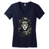nerd  lion Women's V-Neck T-Shirt