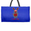 i love you bunny hare rabbit cupid couple kiss fun Weekender Totes